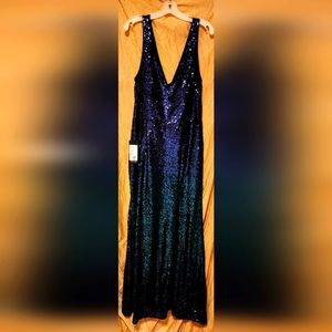 Formal beaded ombre dress